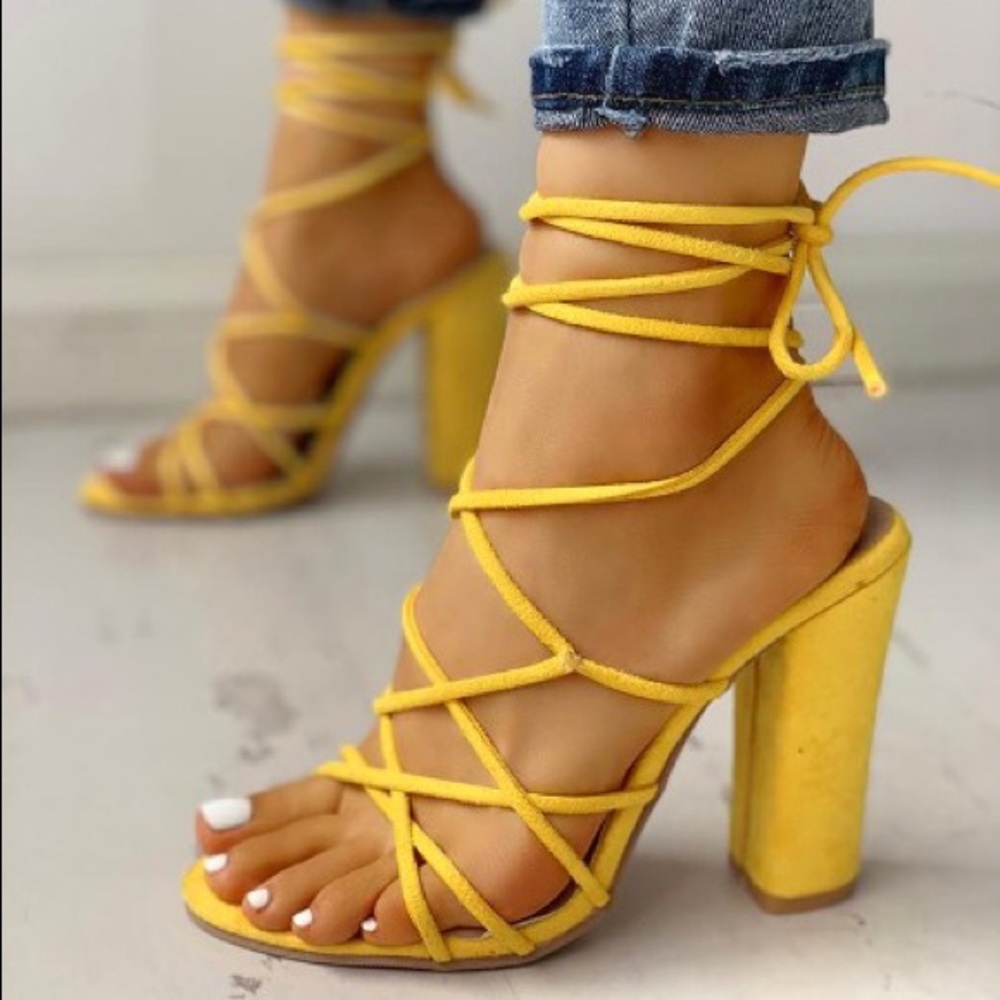Sold yellow Women’s Thick Heels